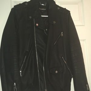 Black faux leather jacket